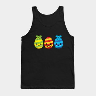 Kawaii Easter Eggs with Ribbons Tank Top